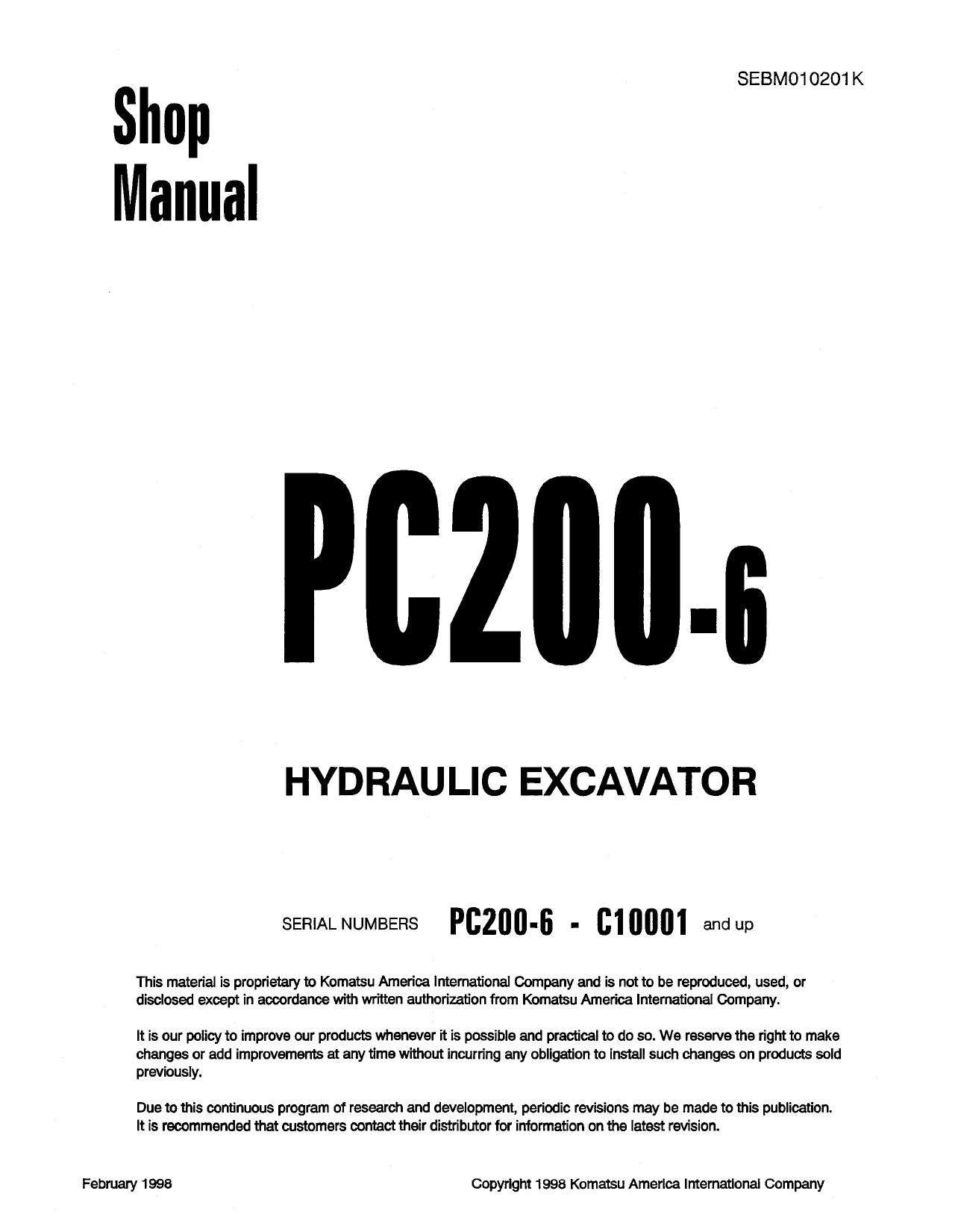 PC200-6 Shop Manual